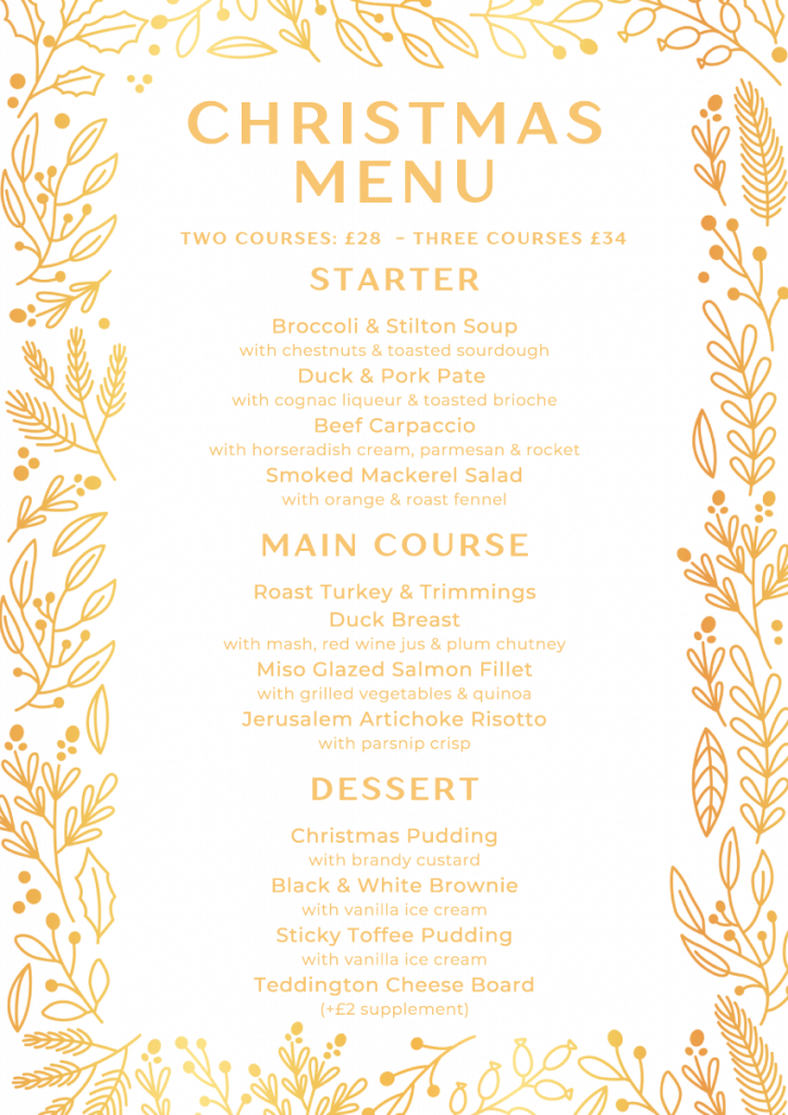 Christmas Menu The Forester Arms